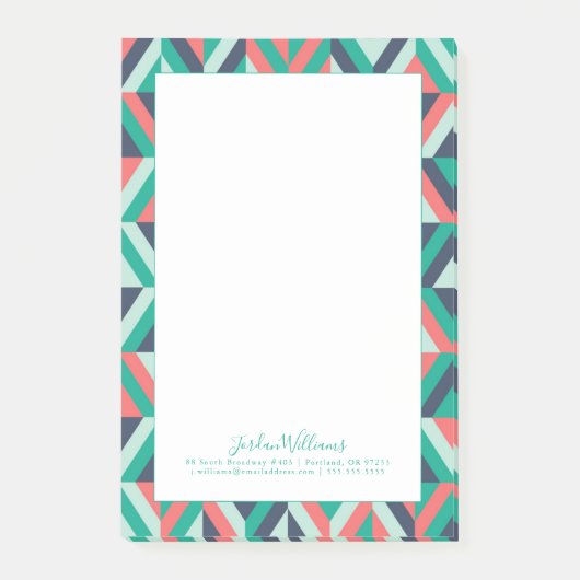 Addieren Sie Ihr Namens| Mitte- des Post-it Klebezettel (Vorderseite)