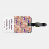 Addieren Sie Ihr Namens| modisches gekleidetes Gepäckanhänger (Rückseite horizontal)