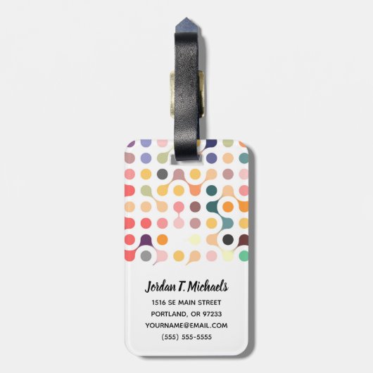 Addieren Sie Ihr Namens| molekulare Gepäckanhänger (Rückseite vertikal)