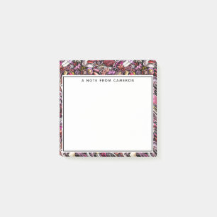 Addieren Sie Ihr Namens Nagel-Studio-Muster Post-it Klebezettel