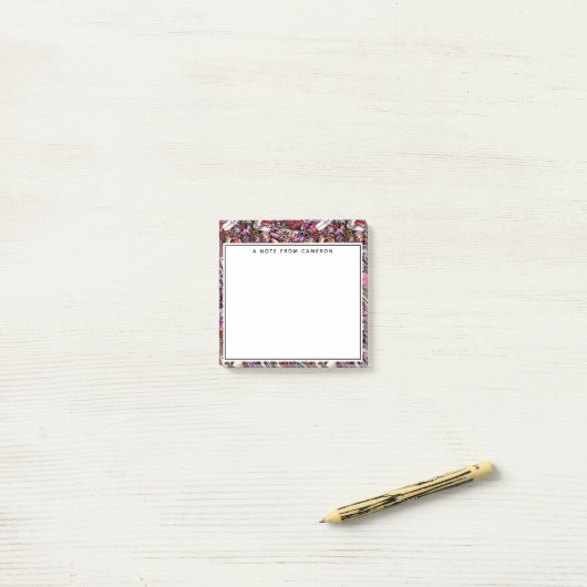 Addieren Sie Ihr Namens| Nagel-Studio-Muster Post-it Klebezettel (Auf Schreibtisch)