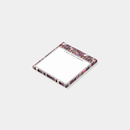 Addieren Sie Ihr Namens| Nagel-Studio-Muster Post-it Klebezettel (angewinkelt)