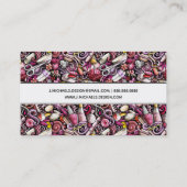 Addieren Sie Ihr Namens| Nagel-Studio-Muster Visitenkarte (Rückseite)