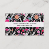 Addieren Sie Ihr Namens| Neonmake-upmuster Visitenkarte (Rückseite)