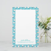 Addieren Sie Ihr Namens| niedliches Briefpapier (Stehend Vorderseite)