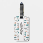 Addieren Sie Ihr Namens| niedliches Gepäckanhänger (Rückseite vertikal)