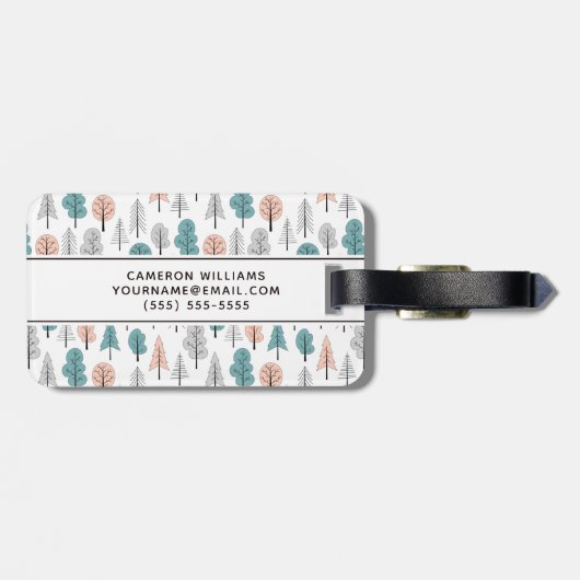 Addieren Sie Ihr Namens| niedliches Gepäckanhänger (Rückseite horizontal)