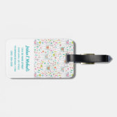Addieren Sie Ihr Namens| niedliches Gepäckanhänger (Rückseite horizontal)