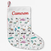 Addieren Sie Ihr Namens| niedliches Kleiner Weihnachtsstrumpf (Vorderseite)