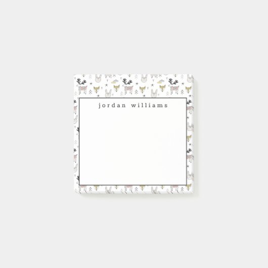 Addieren Sie Ihr Namens| niedliches Post-it Klebezettel (Vorderseite)