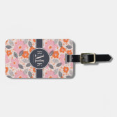 Addieren Sie Ihr Namens| niedliches Retro Gepäckanhänger (Vorderseite horizontal)