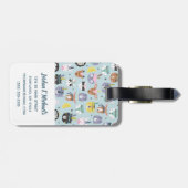 Addieren Sie Ihr Namens| niedliches Stammes- Gepäckanhänger (Rückseite horizontal)