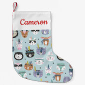 Addieren Sie Ihr Namens| niedliches Stammes- Kleiner Weihnachtsstrumpf (Vorderseite)