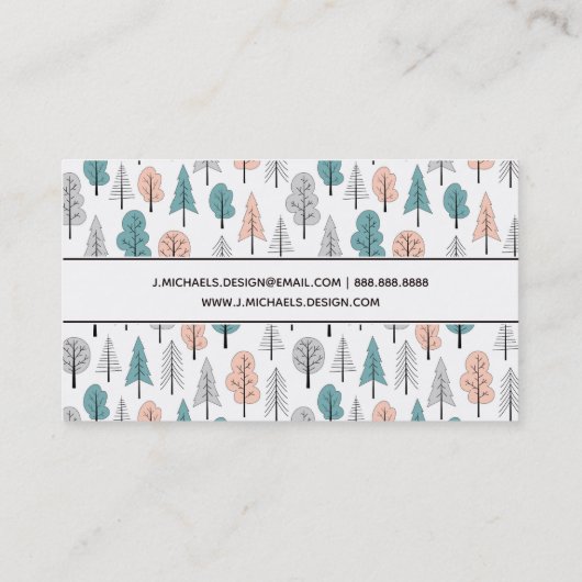 Addieren Sie Ihr Namens| niedliches Visitenkarte (Rückseite)