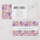 Addieren Sie Ihr Namens| niedliches Visitenkarte (Vorne/Hinten)