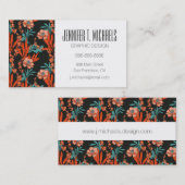 Addieren Sie Ihr Namens| orange abstraktes Visitenkarte (Vorne/Hinten)