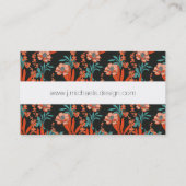 Addieren Sie Ihr Namens| orange abstraktes Visitenkarte (Rückseite)