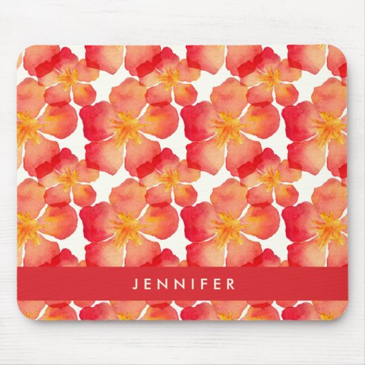 Addieren Sie Ihr Namens| orange Mousepad (Vorne)