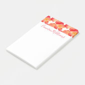 Addieren Sie Ihr Namens| orange Post-it Klebezettel (angewinkelt)