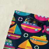 Addieren Sie Ihr Namens| Ozean-Transport-Muster Strandtuch (Beispiel)