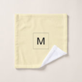 Addieren Sie Ihr Namens| Pastellgelb Badhandtuch Set (Waschlappen)