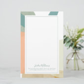 Addieren Sie Ihr Namens| Plättchen Briefpapier (Stehend Vorderseite)