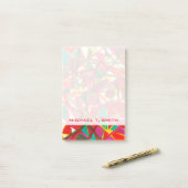 Addieren Sie Ihr Namens| prismatisches II Post-it Klebezettel (Auf Schreibtisch)