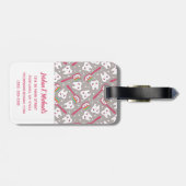 Addieren Sie Ihr Namens| Regenbogen-Zahn-Muster Gepäckanhänger (Rückseite horizontal)