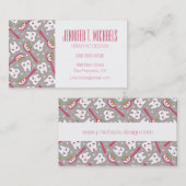 Addieren Sie Ihr Namens| Regenbogen-Zahn-Muster Visitenkarte (Vorne/Hinten)