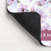 Addieren Sie Ihr Namens| romantisches Blumenmuster Mousepad (Ecke)