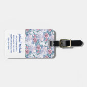 Addieren Sie Ihr Namens| rosa u. blaues Gepäckanhänger (Vorderseite horizontal)