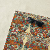 Addieren Sie Ihr Namens| Schildkröte-Blumenmuster Strandtuch (Beispiel)