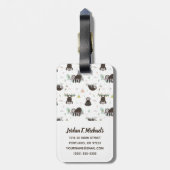 Addieren Sie Ihr Namens| schläfriges süßes Gepäckanhänger (Rückseite vertikal)