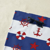 Addieren Sie Ihr Namens| SeeUS Flagge-Muster Strandtuch (Beispiel)