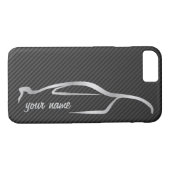 "addieren Sie Ihr Namens" Skyline-silbernes Case-Mate iPhone Hülle (Rückseite (Horizontal))