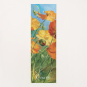 Addieren Sie Ihr Namens| Sommer-Blumenfeld Yogamatte (Vorderseite)