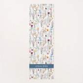Addieren Sie Ihr Namens| Sommer-Wildblume-Muster Yogamatte (Vorderseite)