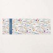 Addieren Sie Ihr Namens| Sommer-Wildblume-Muster Yogamatte (Vorderseite (Horizontal))