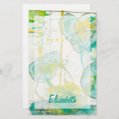 Addieren Sie Ihr Namens| Splish Spritzen I Briefpapier (Vorne/Hinten)