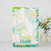 Addieren Sie Ihr Namens| Splish Spritzen I Briefpapier (Stehend Vorderseite)