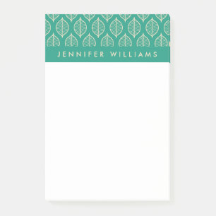 Addieren Sie Ihr Namens  stilisiertes grünes Post-it Klebezettel
