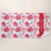 Addieren Sie Ihr Namens| Strandtuch (Vorderseite)