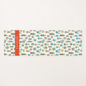 Addieren Sie Ihr Namens| Succulents-Muster Yogamatte (Vorderseite (Horizontal))