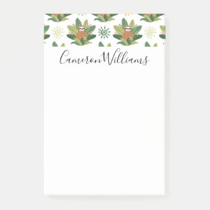 Addieren Sie Ihr Namens tropisches Post-it Klebezettel