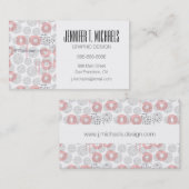 Addieren Sie Ihr Namens| Tupfen-Kreis-Muster Visitenkarte (Vorne/Hinten)