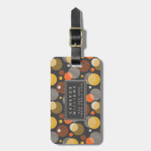 Addieren Sie Ihr Namens| Tupfen-Streifen-Muster Gepäckanhänger (Vorderseite vertikal)