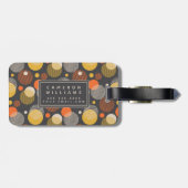 Addieren Sie Ihr Namens| Tupfen-Streifen-Muster Gepäckanhänger (Rückseite horizontal)