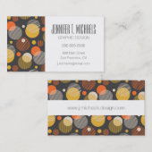 Addieren Sie Ihr Namens| Tupfen-Streifen-Muster Visitenkarte (Vorne/Hinten)