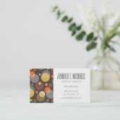 Addieren Sie Ihr Namens| Tupfen-Streifen-Muster Visitenkarte (Stehend Vorderseite)