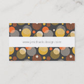 Addieren Sie Ihr Namens| Tupfen-Streifen-Muster Visitenkarte (Rückseite)